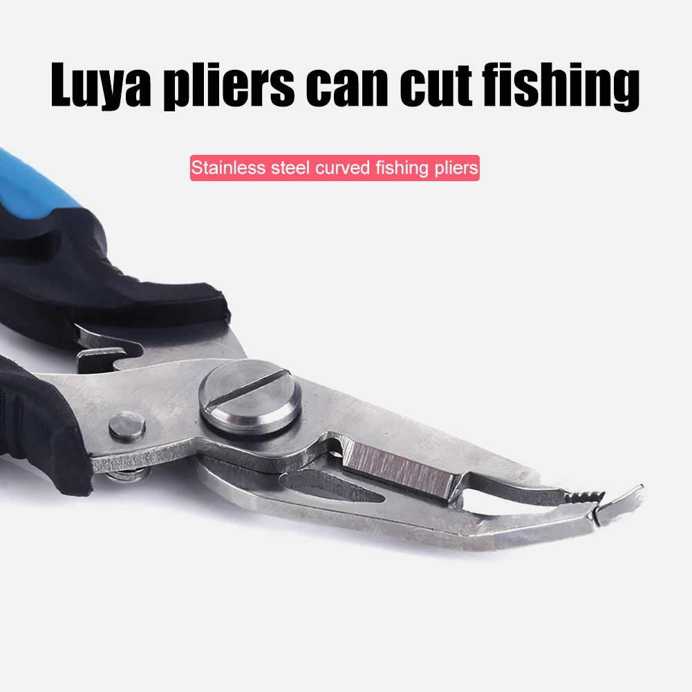 

Steel Fishing Pliers Scissor Fishing Tackle Tool Split Ring Fish Tongs Cutter Outdoor Portable Easy Fishing Carrying
