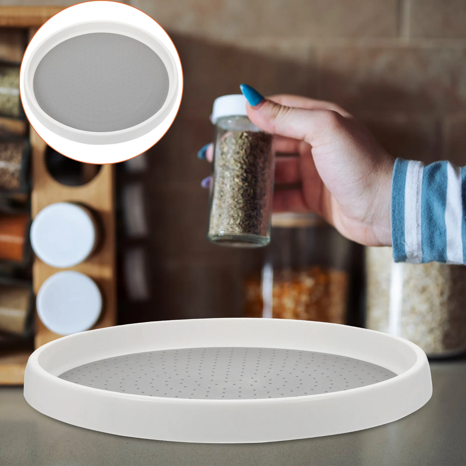 

Organizer Rack Turntable Container Bottle Storage Shelfseasoning Bathroom Organizationtables Rotating Turn Cabinet Lipstick