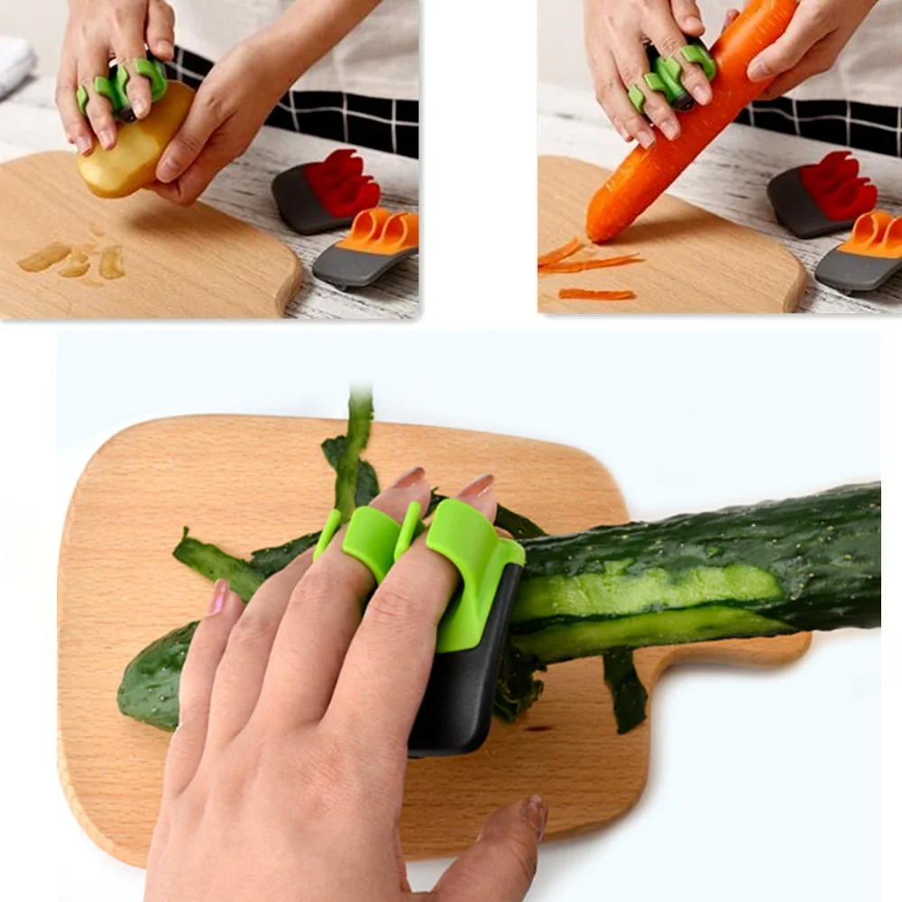 

Fruit Peeler Stainless Blade Lemon Grapefruit Fruit Slicer Double Fingers Cutter Quickly Stripping kitchen Gadget and Accessory