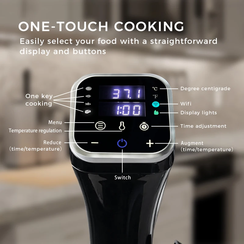Фото Машина для медленного приготовления Sous Vide, 1100 Вт, машина для переработки Sous Vide, Sous Vide, бытовая техника, мультиварка Sousvide №2