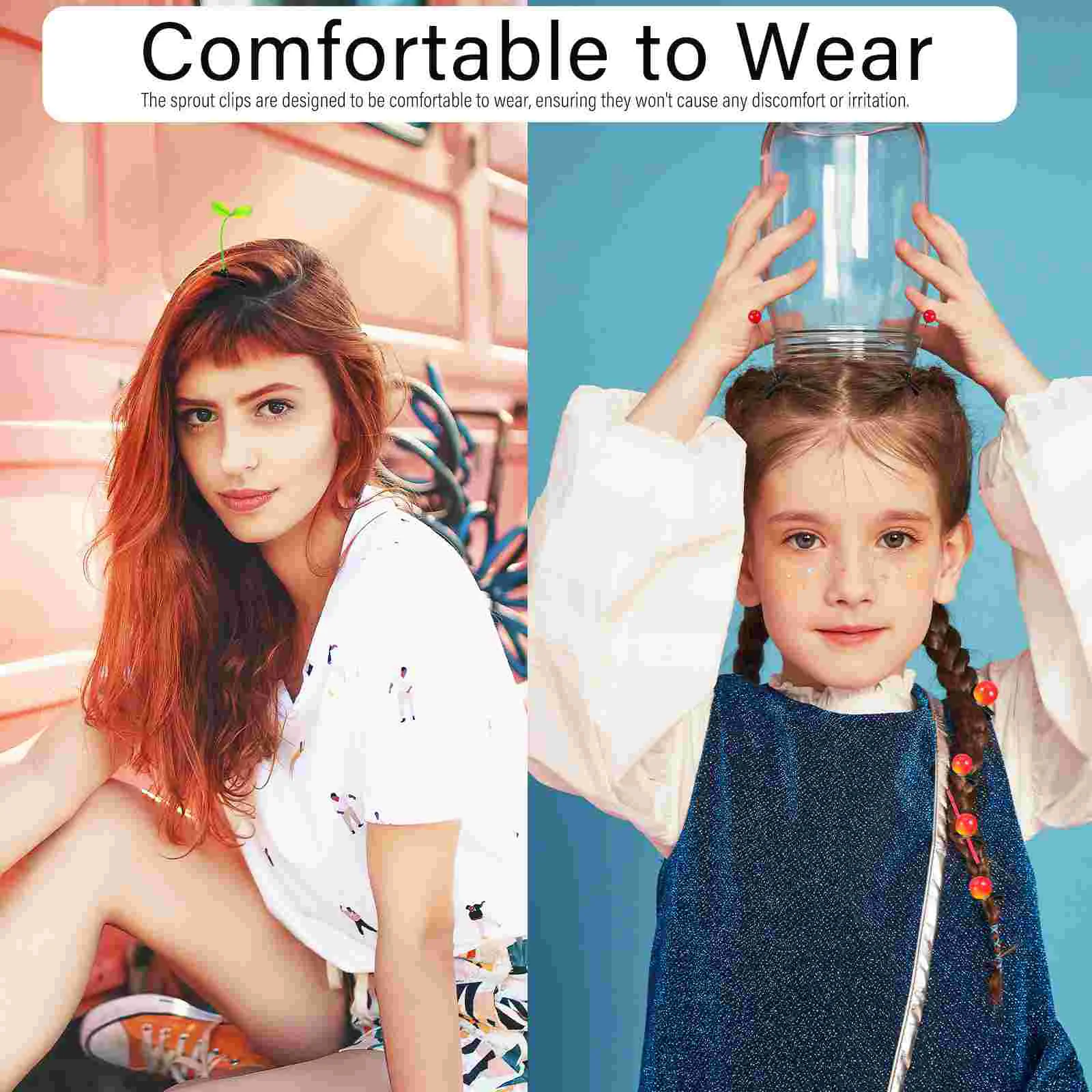 100 шт. заколка для волос с ростком фасоли Rave безделушки зажим забавные заколки