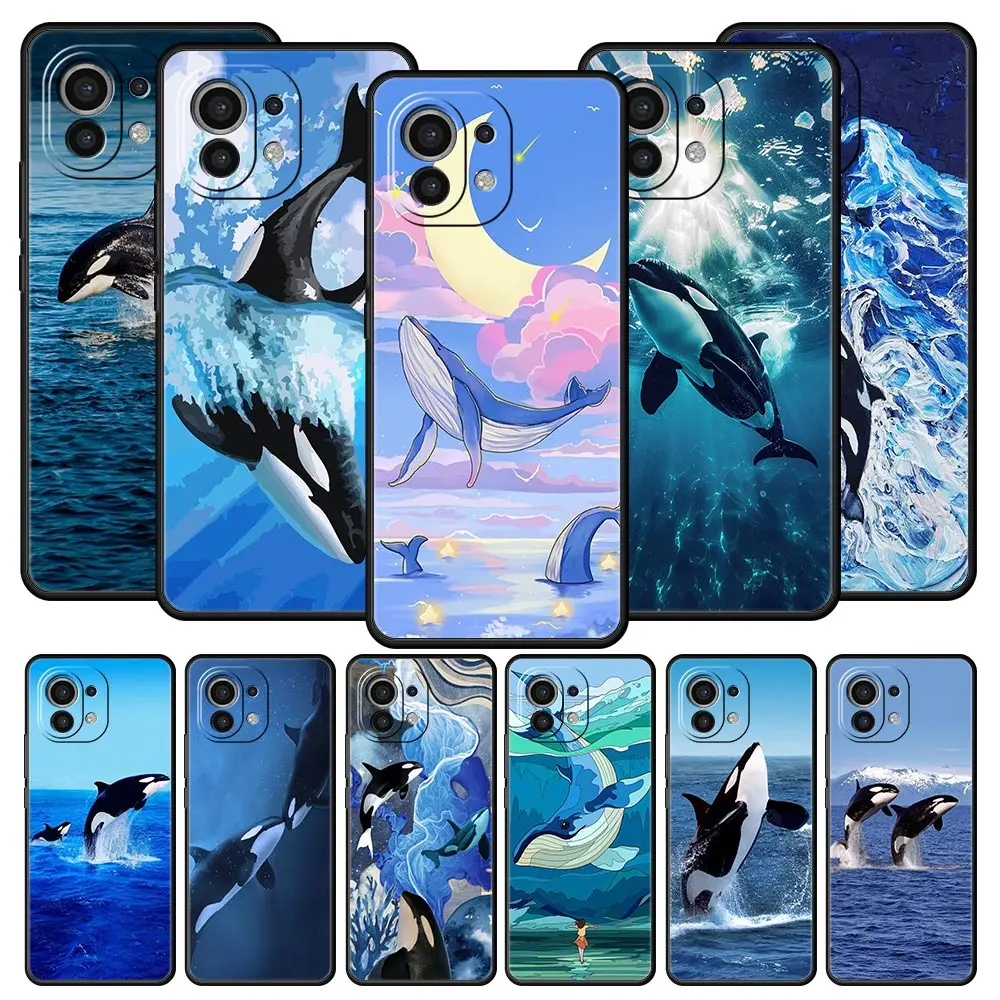 Phone Case For Xiaomi Mi 15 14 13 12 11 Lite 14T 13T 12T 11T Pro Poco X6 X5 M3 X3 F5 F4 Cover Orca ocean lovely killer whale