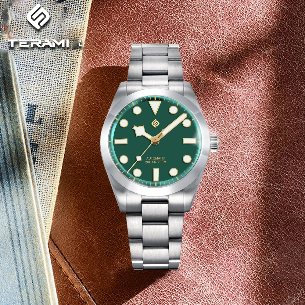 TERAMI Механические мужские часы со снежинками и стрелками NH35 Explore Спортивные