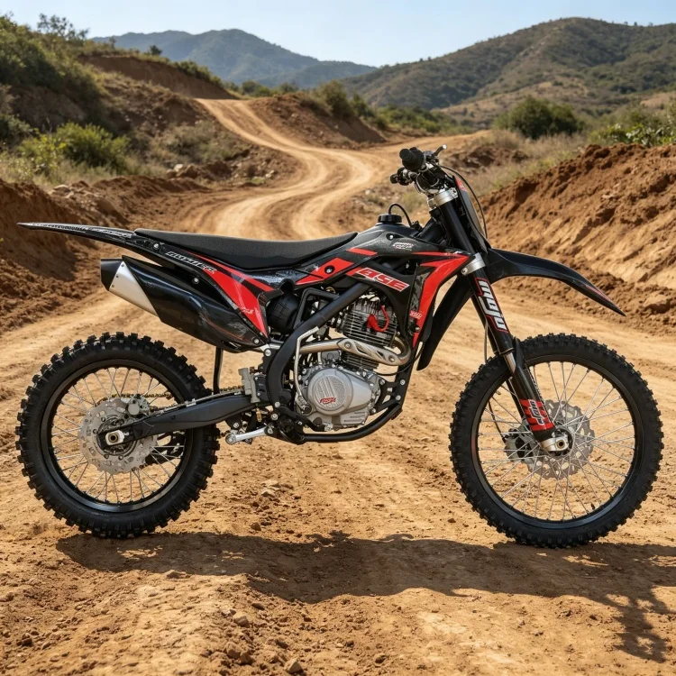 Фото Легкий и прочный внедорожный мотоцикл YX250CC 250 куб. см с вертикальным одноцилиндровым 4-тактным двигателем с воздушным охлаждением и кикстартером для мотокросса №3
