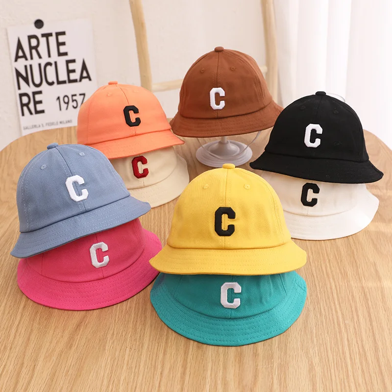 

Панама летняя хлопковая однотонная с вышивкой, для мальчиков и девочек