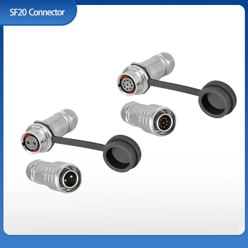 

SF20 Aviation Automotive Connector Male Socket Female Plug 2 3 4 5 6 7 9 10 12 Spin Ip67 Waterproof Dustproof Anti-Aging Docking