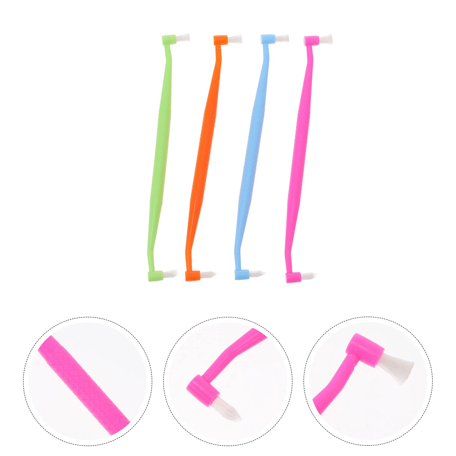 

4 Pcs Double-ended Dual-purpose Interdental Make Interdental Toothbrushes Braces Tooth Makeup Tuft Interspace