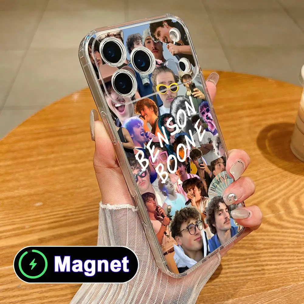 Чехол для телефона Benson Boone для iPhone 18 17 16 15 14 13 12 11 Air Pro Max Plus Mini, мягкий прозрачный чехол из ТПУ с магнитом. (art.: 3920dd277ff8b) - 3920dd277ff8b
