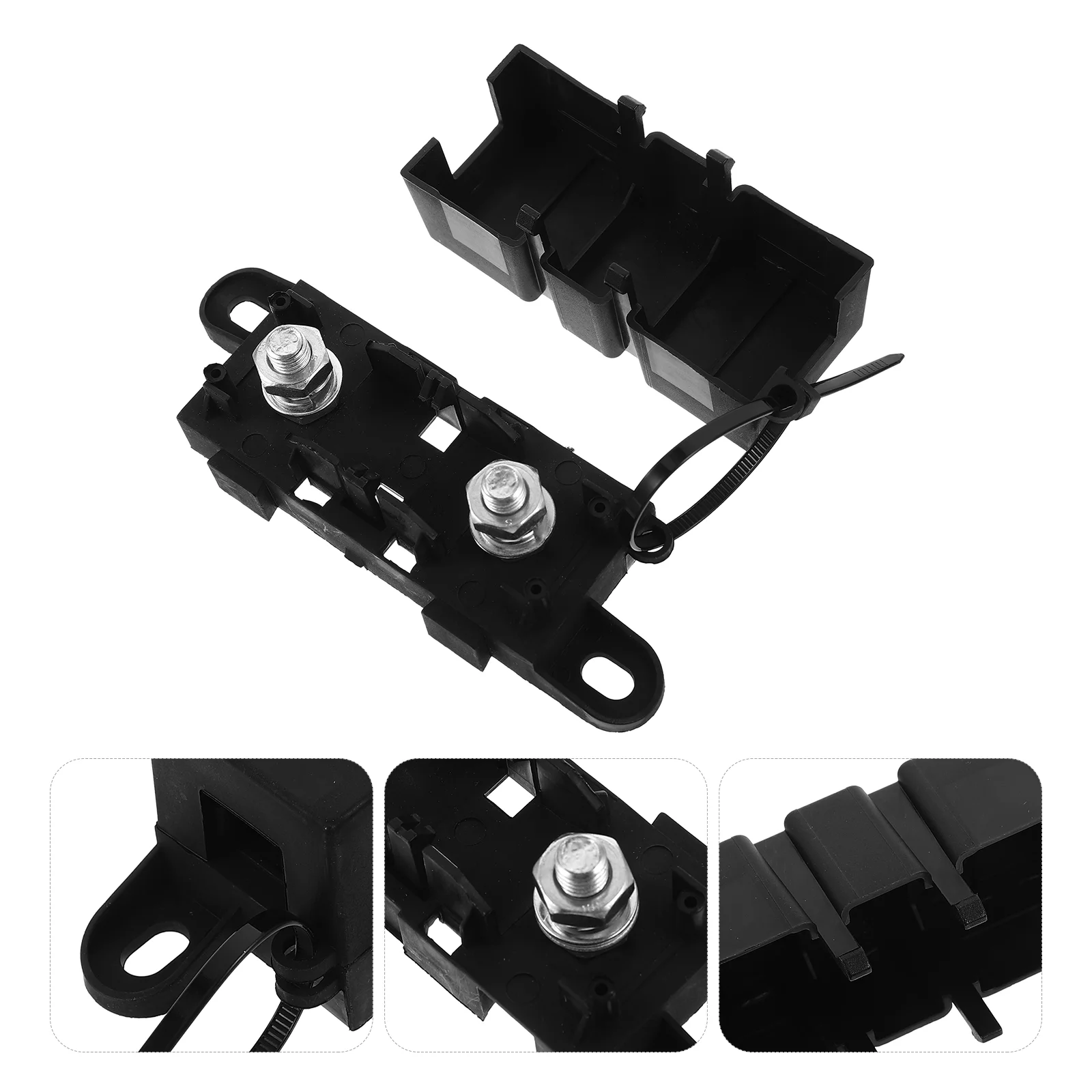 

Box Block Splashproof Large Box Block Fuse Block Box Holder for - Backup Electronic