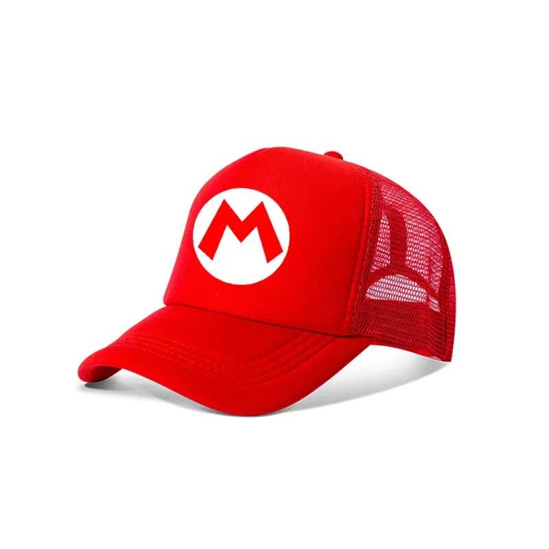 Детская летняя сетчатая шляпа в стиле Super Mario Brothers фигурка героя из мультфильма