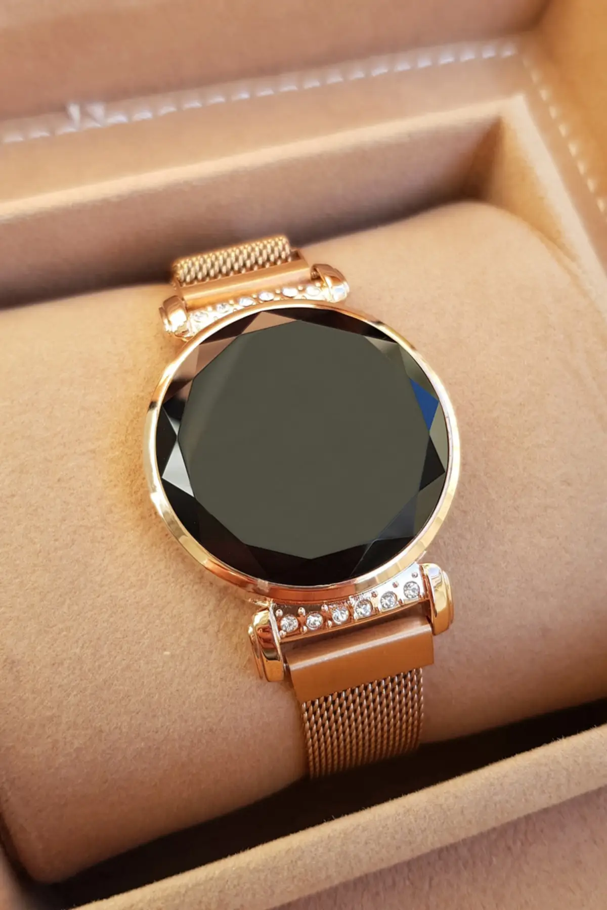 Women's Watch Luxury 2022 Touch Polygon Gold Color Magnet Attractive Fashion Elegance Summer Season