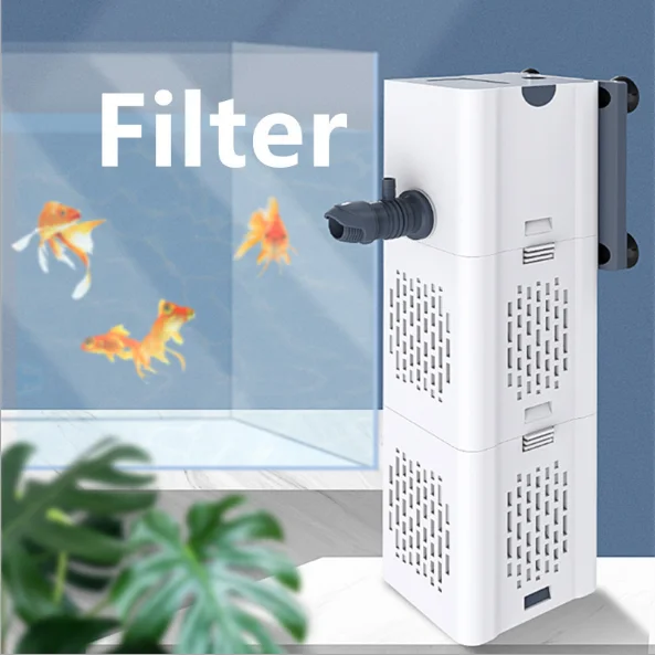 

Aquarium Fish Tank Filter Three-in-One Water Purification Circulation Pump Small Built-in Submersible Pump Silent Aeration