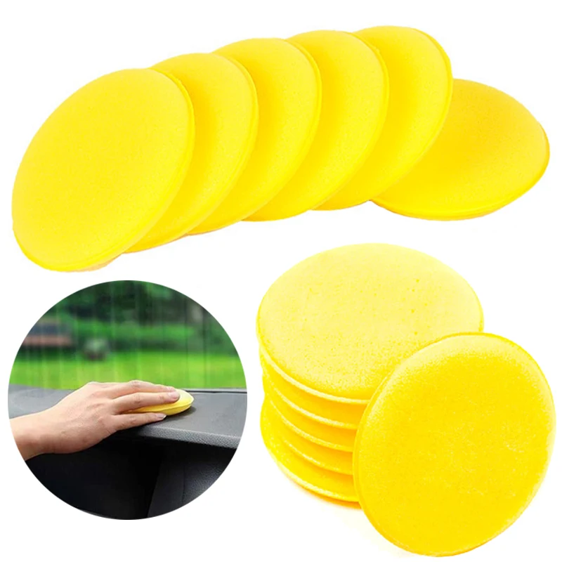 

Car Round High Density Waxing Polish Sponges Foam Applicator Pads Curing and Polishing Sponges Auto Cleaning Tools Accessories