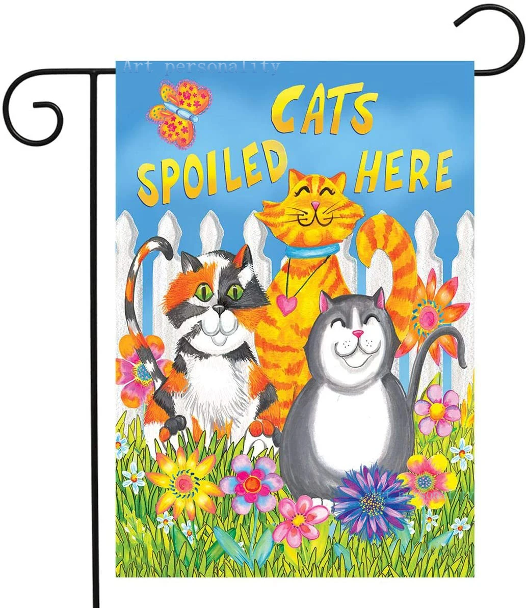 Флаг для домашних животных 12 5x18 дюймов с кошками