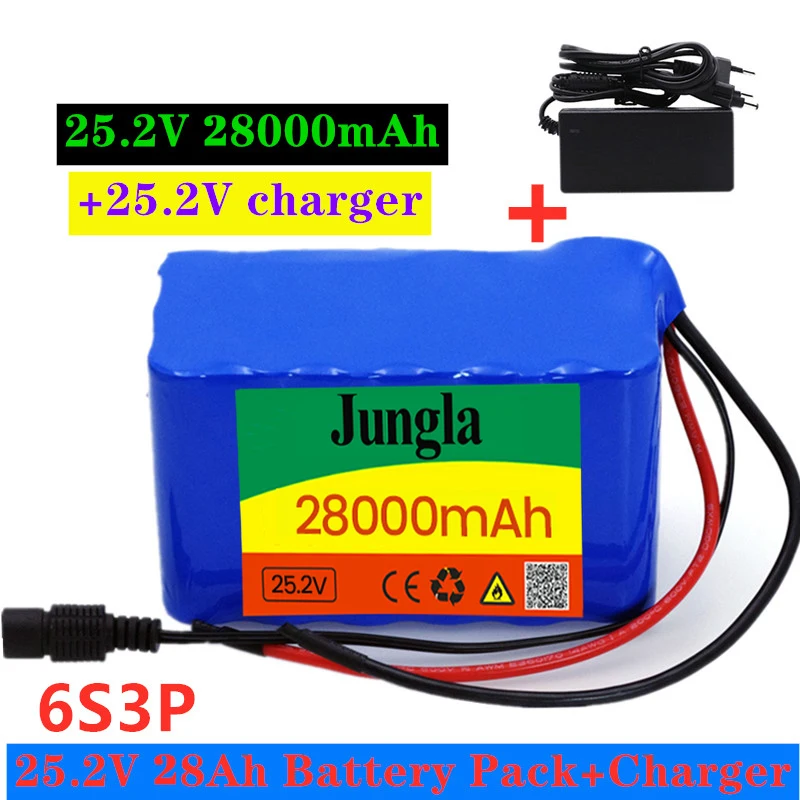 

Quality 6s3p 24 V 18650 lithium ion battery 25.2 V 28000mah electric bicycle, moped electric lithium ion battery pack + charger