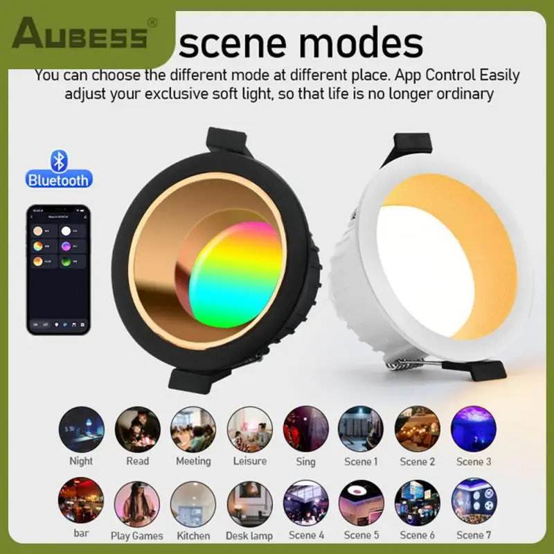 

Voice Control Rgb Ww Cw Smart Led Downlight 110v 220v Smart Ceiling Light App Control Led Downlight 4inch Smart Home
