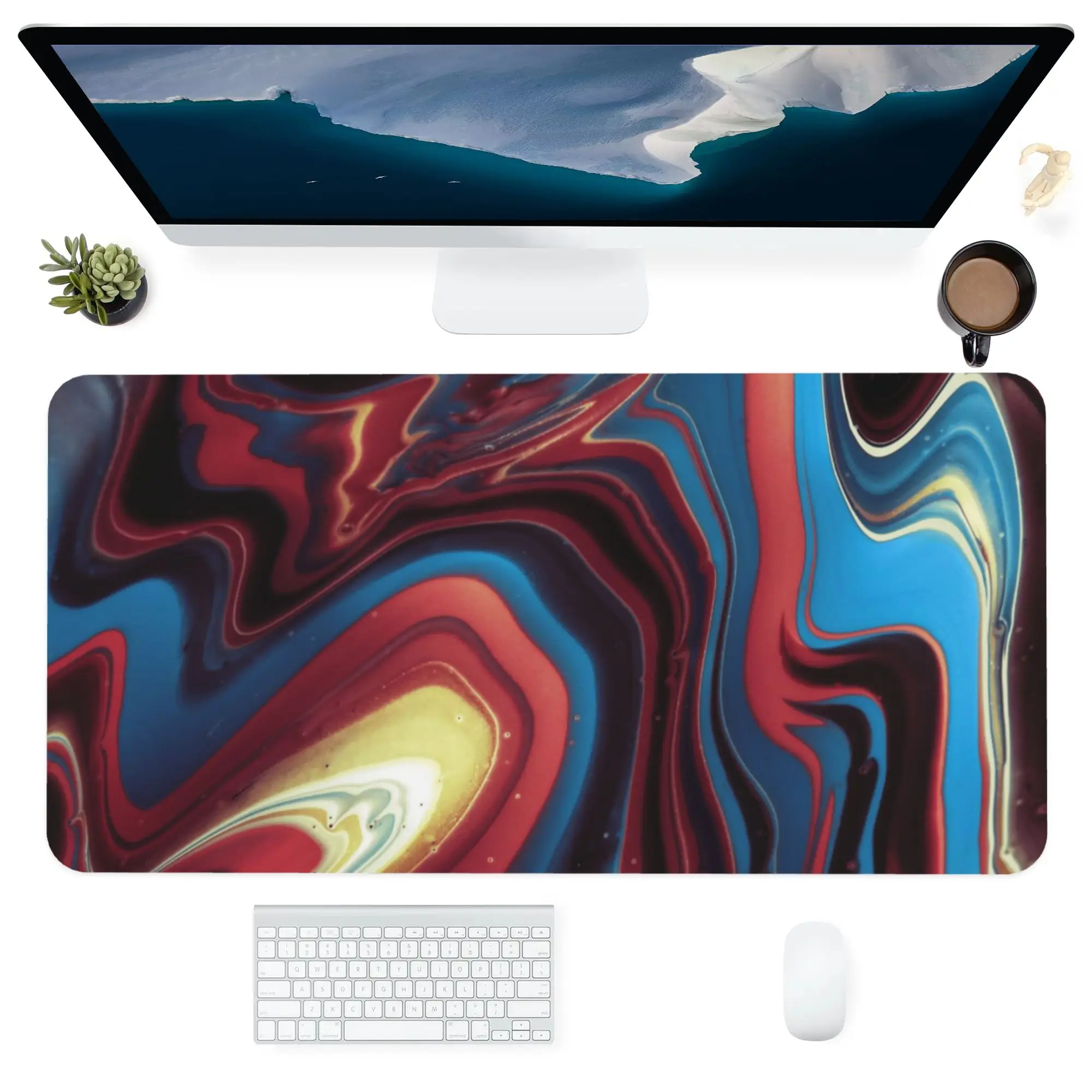 

Free Shipping Simple Striped Large Mouse Pad for Computer Laptop Notebook Rectangle Non-slip Rubber Base Deskpad Table Mat