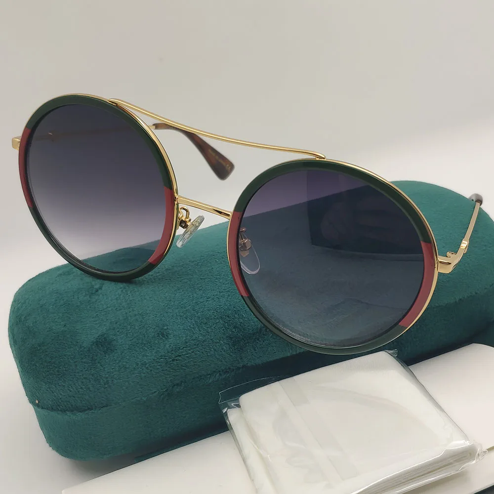 

Модные круглые солнцезащитные очки в стиле ретро, винтажные женские брендовые дизайнерские футуристические трендовые товары из золотого сплава, женские солнцезащитные очки