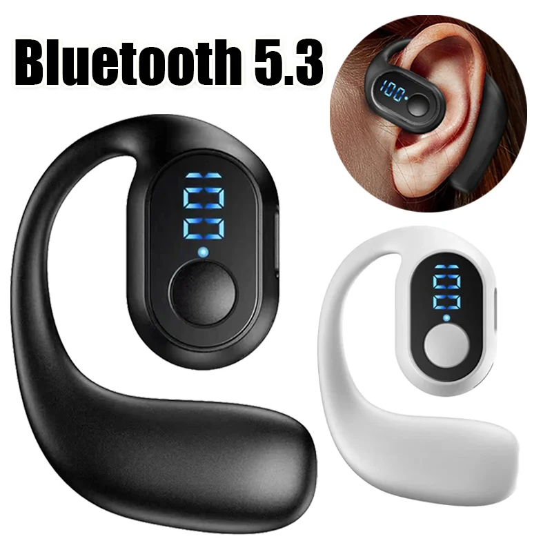 Беспроводные наушники с крючком для ушей Bluetooth 5 3 шумоподавляющая гарнитура