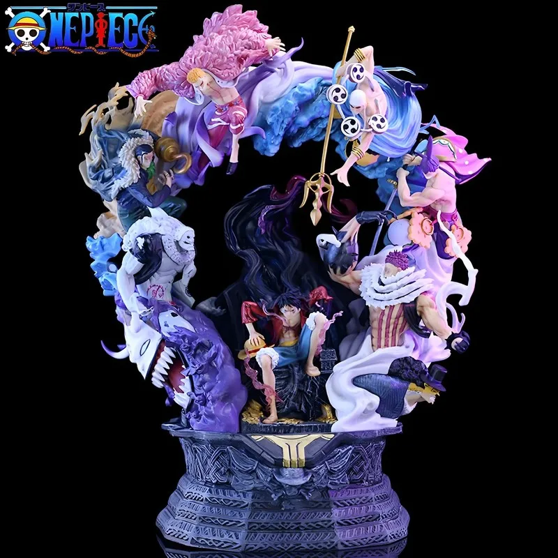 

One Piece Figure Luffy Anime Figurine Ls Anniversary Throne Enel Katakuri Statue Pvc Action Gk Collectible Toy Model Decor Gift