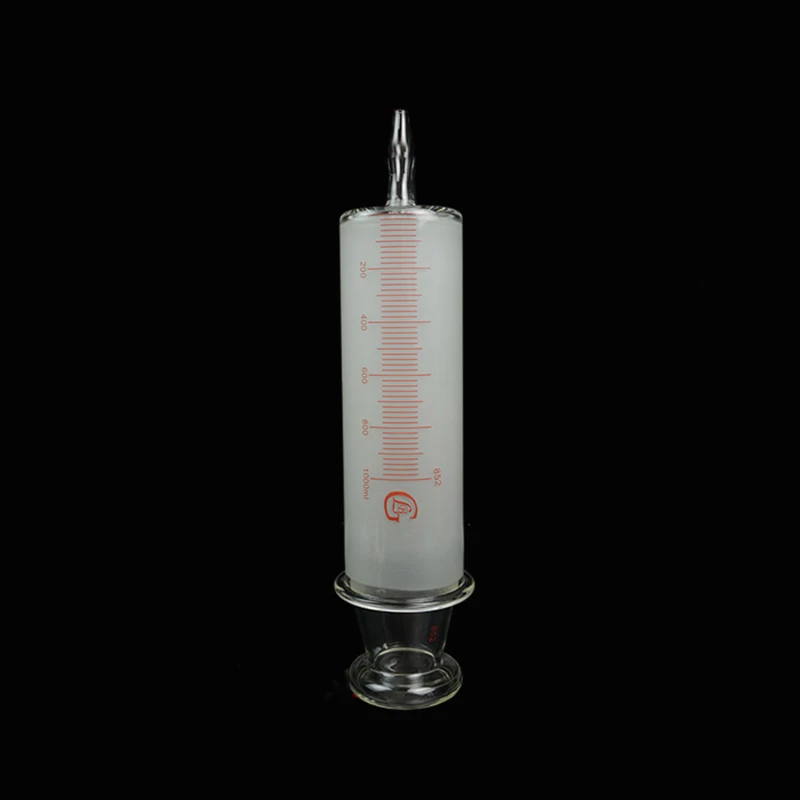 150/200/250/300/400/500/1000ml Lab Reusable Glass Syringe  Thick Needle Orifice Pump Liquid Syringe