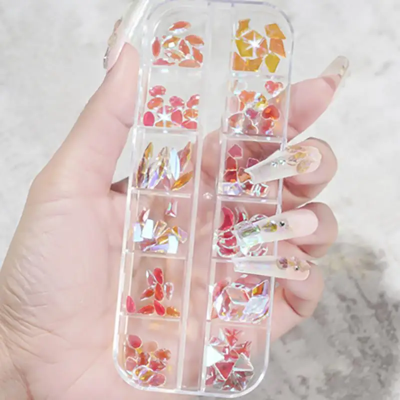 

1~10PCS Nail Rhinestones Set 1 Set Color Shaped Nail Sticker Crystal Rhinestone Nail Art Tools Nail Patch