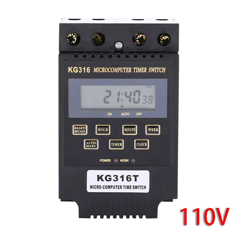 

AC 220V Timer Controller Switch Automatic On/Off Electronic Timing 168 Hours Socket Appliance Light Power Plug Outlet Kitchen