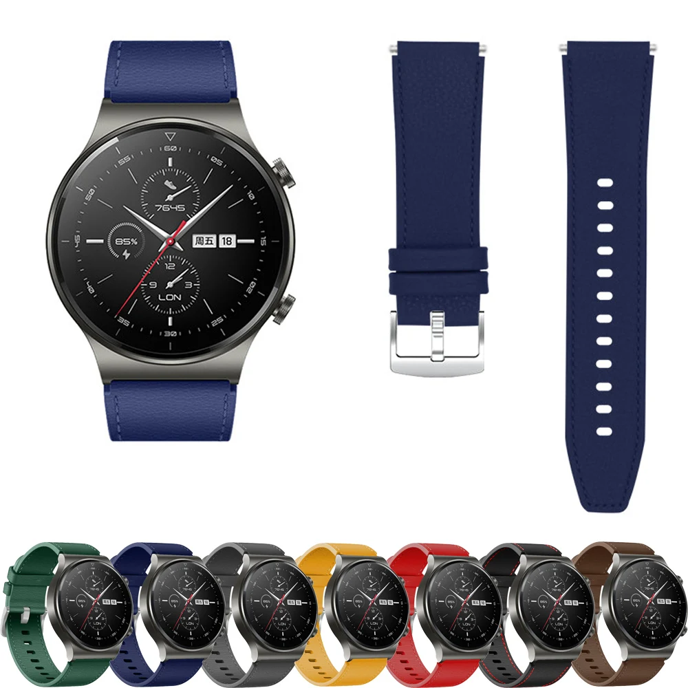 

Ремешок кожаный для Huawei watch GT 3 pro 46 мм/GT Runner/Gt2pro 22 мм, сменный Браслет для наручных часов, аксессуары, ремешок