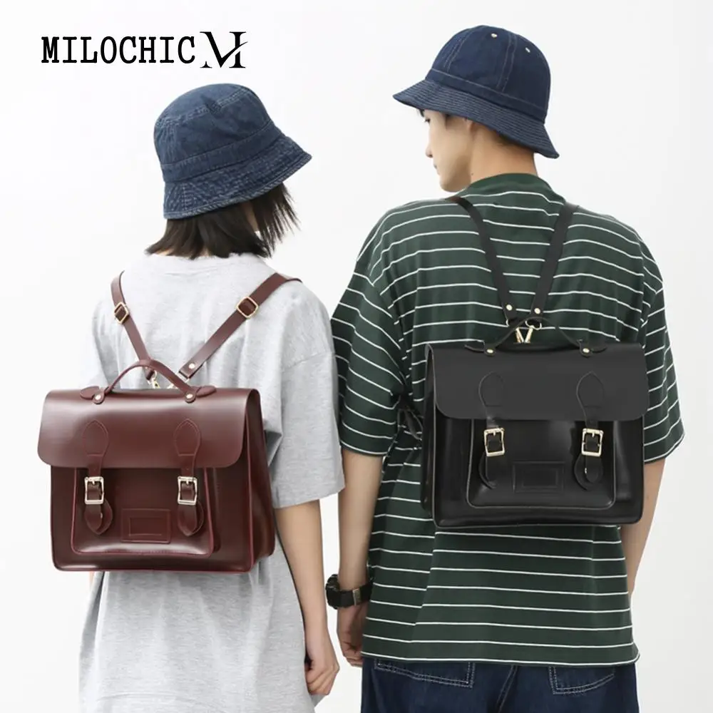 

Женский Классический Повседневный портфель из искусственной кожи в стиле ретро, студенческий рюкзак, многофункциональный женский модный рюкзак в студенческом стиле