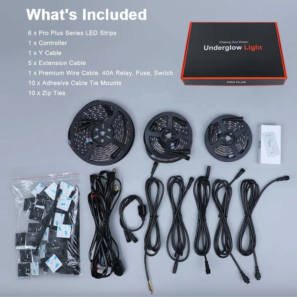 Pro Plus IP68 водонепроницаемый светящийся в темноте автомобиль 6 шт.