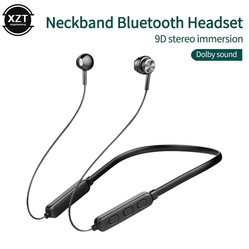 Магнитные беспроводные Bluetooth-наушники стерео Музыкальная гарнитура с шейным