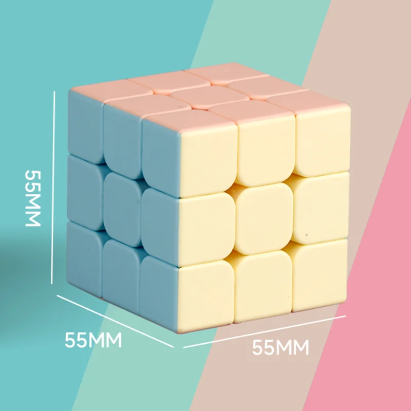 Новый цвет Макарон без наклеек 3x3x3 3D скоростной Профессиональный пазл детская