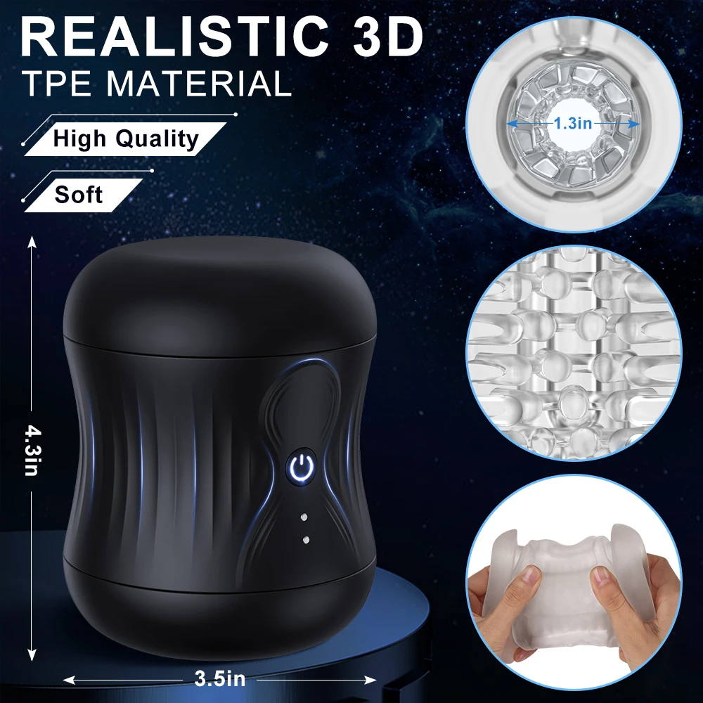 Автоматическая телескопическая вращающаяся чашка для мастурбации мужчин