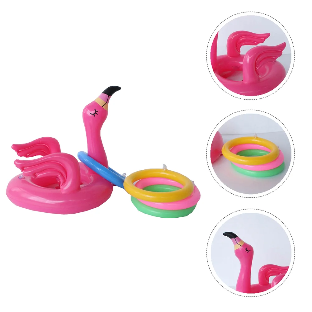 

Ring Toss Toys Pool Floating Inflatablethrowing Game Animal Hawaiian Beach Flamingos Decor Hawaii Luau Party Decorationsup Blow