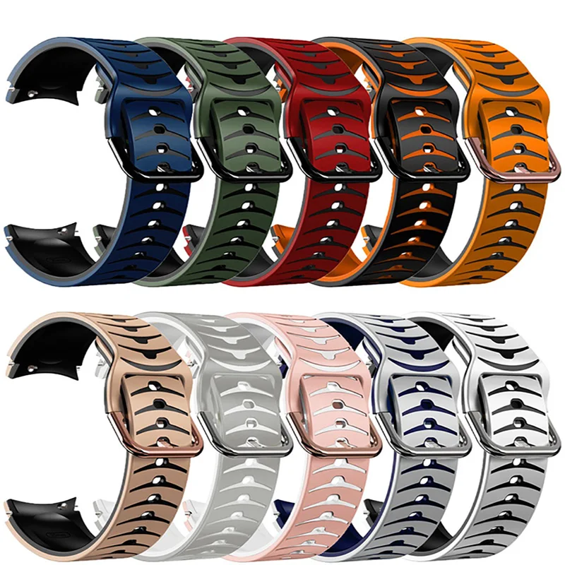 

Replacement Smartwatch Wrist Straps For Samsung Galaxy Watch 5 Pro/4 44 40mm Silicone Watchband Watch 4 Classic 46 42mm Bracelet