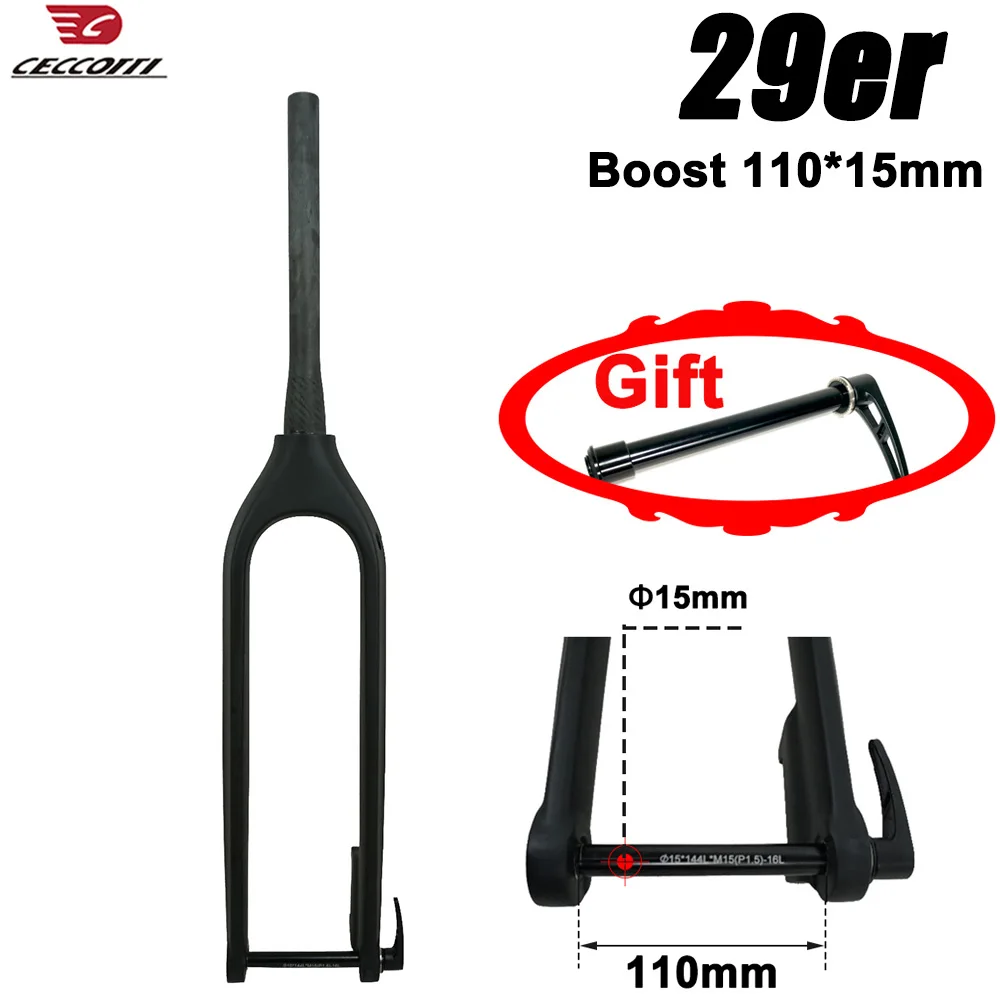 Карбоновая вилка для горного велосипеда 29er детали MTB сквозная ось 110 мм жесткая