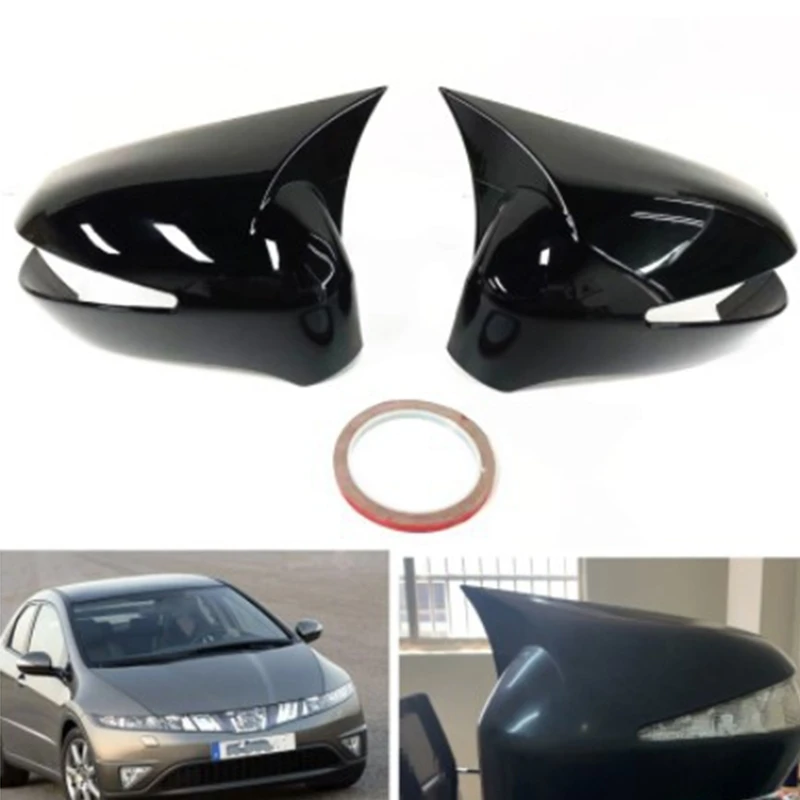 

Чехол для зеркала заднего вида с защитой от царапин, клейкий чехол для корпуса для HondaCivic 8 2016-2011 2 шт. D7YA