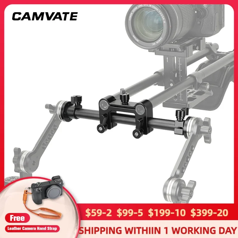 

CAMVATE 15mm Dual Railblock Rod Clamp With ARRI Rosette Connecting Mounts For DSLR Camera Shoulder Rig 15mm Rod Support Sysyem