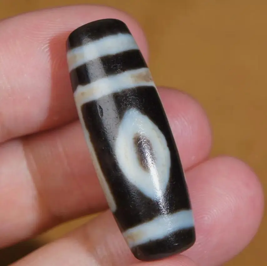 Высокой жирности древние тибетские бусины DZI Старый Агат 2 глаза тотемный Амулет