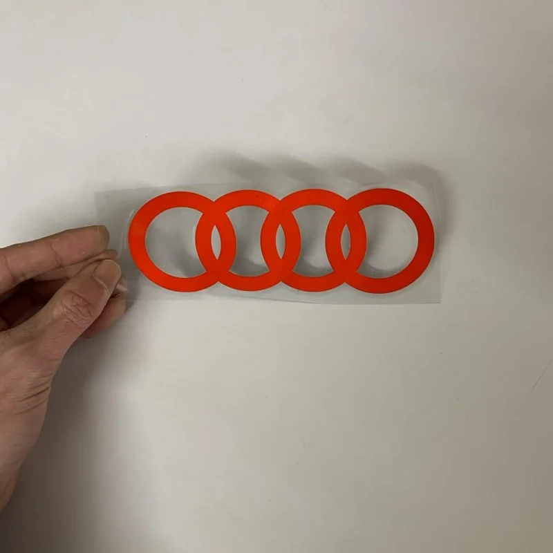 

Светоотражающая наклейка для автомобиля Audi, украшение кузова, лазерные наклейки для Audi A3 A4 Q2 Q5, предупреждение на заднее лобовое стекло багажника, водонепроницаемая наклейка
