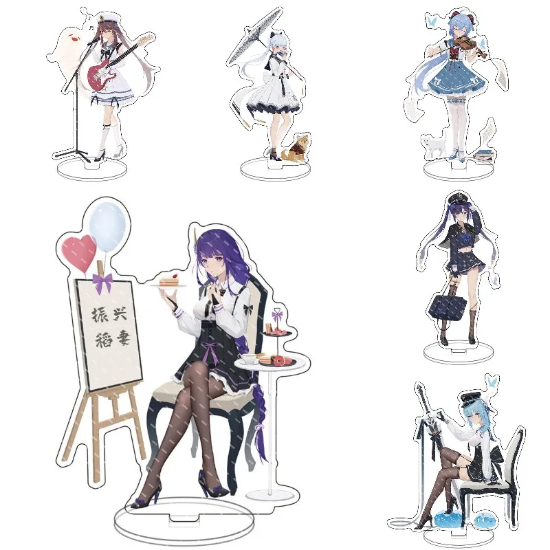 

Hot Anime Game Genshin Impact Figure Acrylic Raiden Shogun Hutao Kamisato Ayaka Stand Model Desk Decor Fans Collection Prop Gift