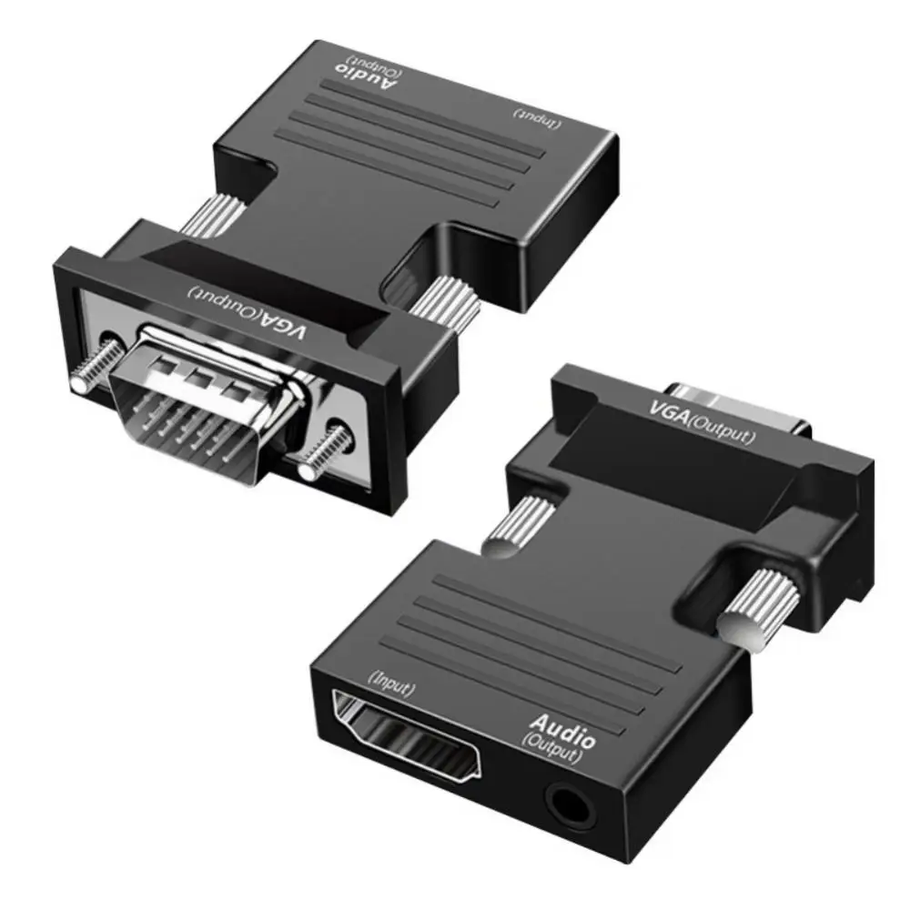 

Hdmi-compatible To Vga Adapter 1080p Hd Video Audio Converter For Pc Laptop 1080p Hdmi-compatible Hdmi-compatible