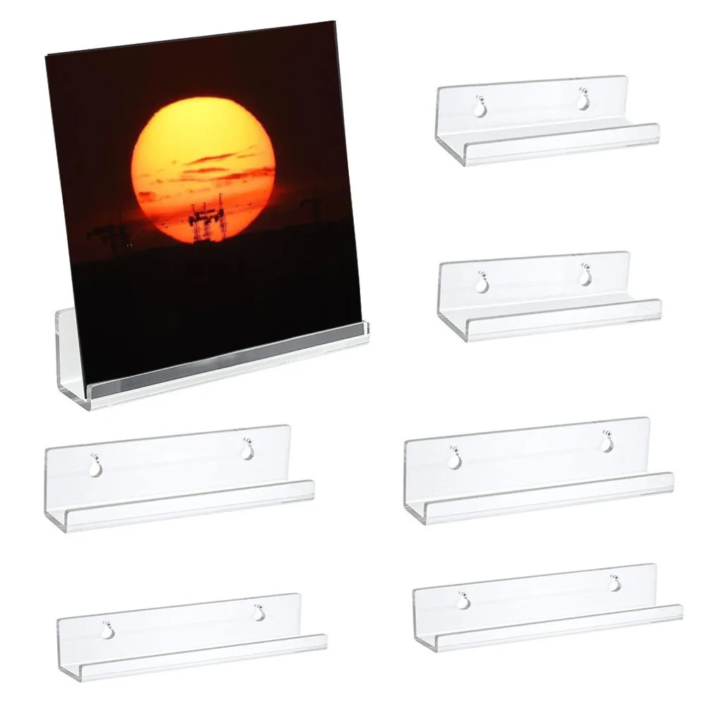 4/7/12inch Record CD Storage Rack Transparent Acrylic Album Records Display Holder Wall Holder Comic Shelf Living Room Decor