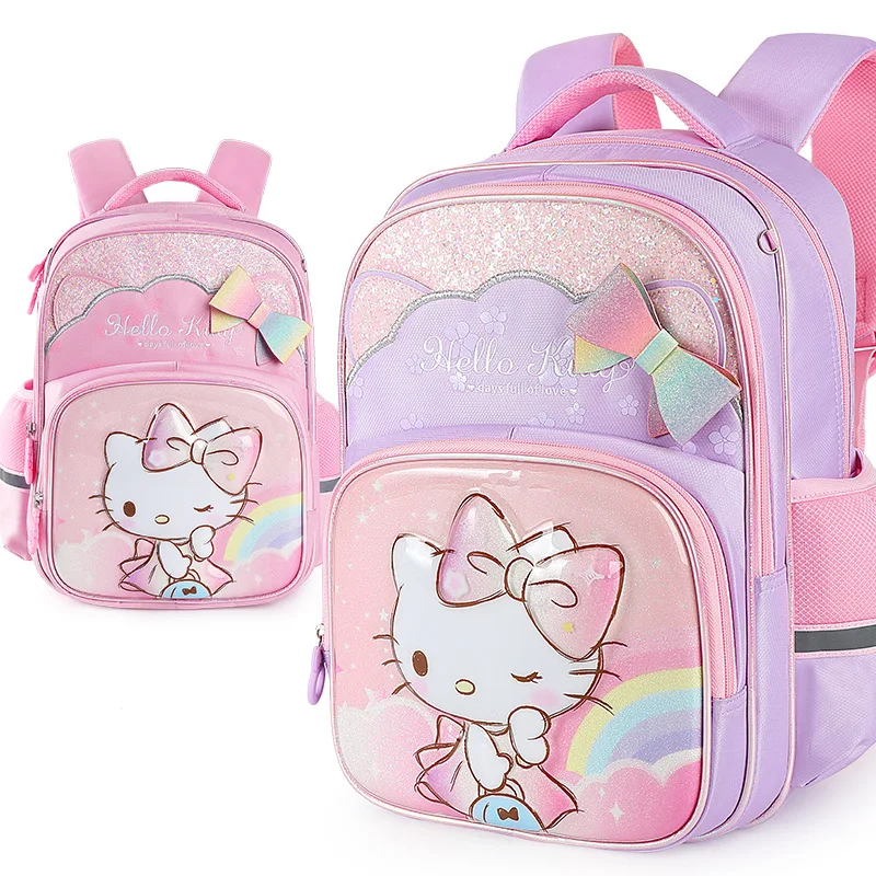 Hello Kitty Schoolbag Primary School Girls Cute Princess Girls Children's Spine Protection Burden Alleviation Backpack