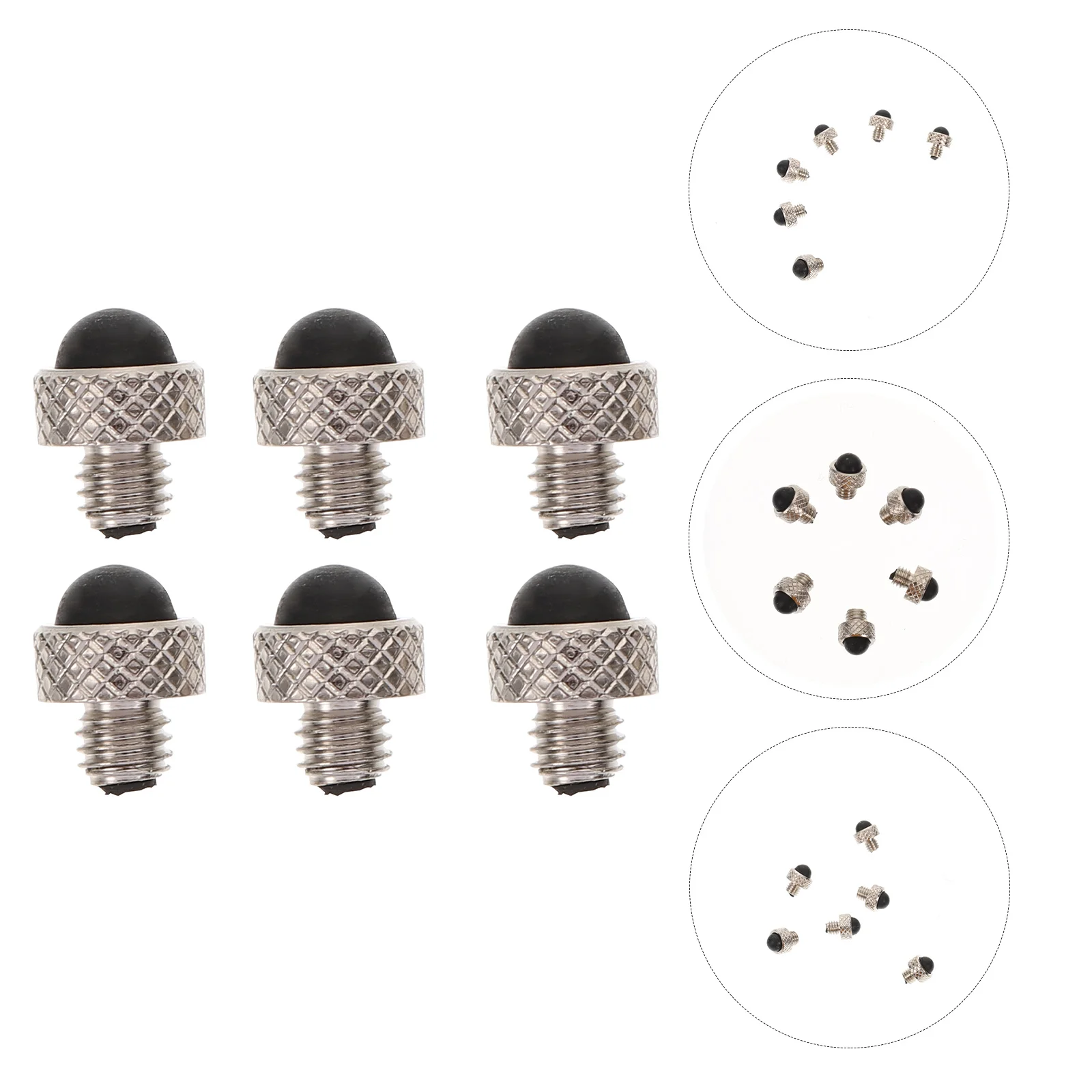 

Metal Hair Rubber Silencer: 6Pcs Black Mufflers Practical Haircutting Silencers Replacement Muffler Tools