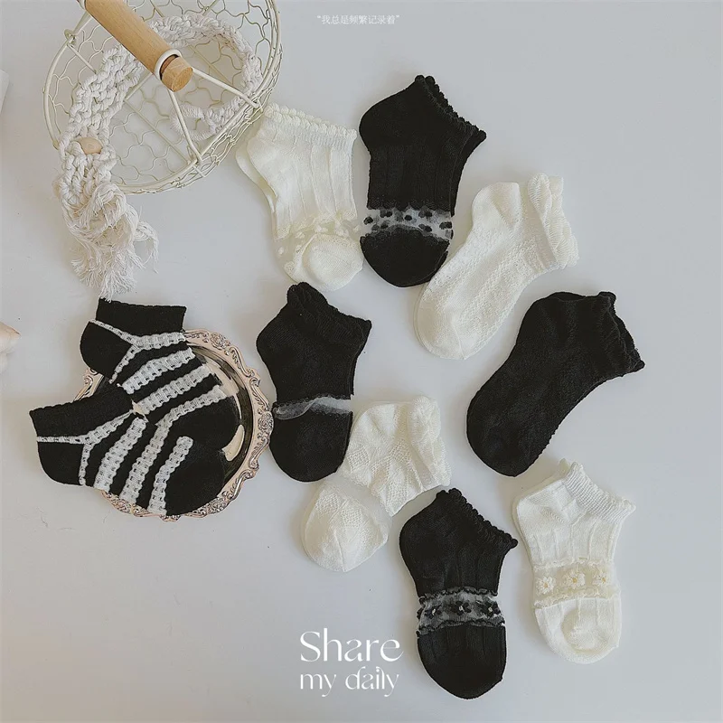 

Kawaii Daisy Baby Sock Breathable Infant Floor Socks Cotton Girl Slipper Sock Funny Invisible Ankle Sock Calcetines Skarpetki