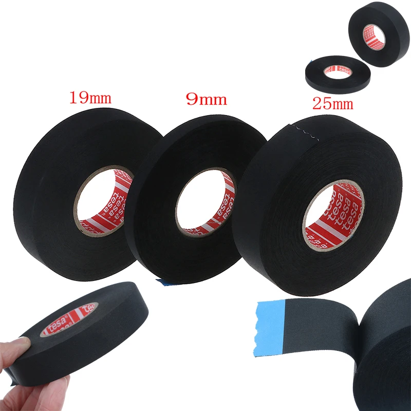 

1Pc Tesa 51036 Adhesive Cloth Tape Fabric Wiring Loom Harness Length 25m