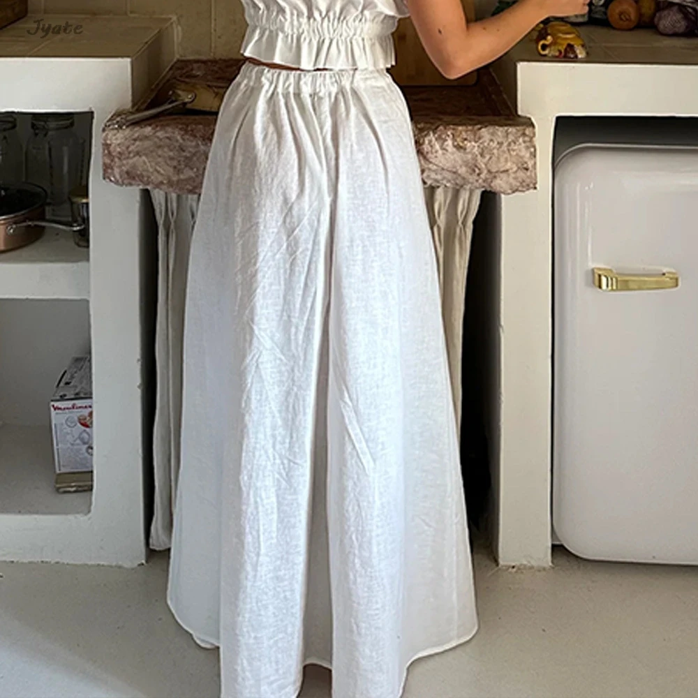 Женский комплект из топа на шнуровке и длинной юбки А-силуэта жилет свободная