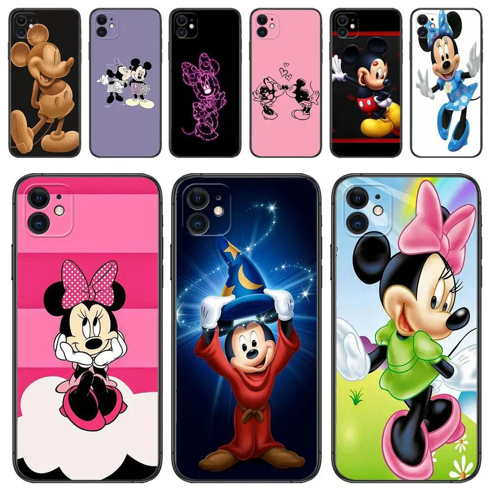 

mickey minnie game Anime phone Case For IPhone 13 12 11 Pro Max Mini SE XR X XS Max 8Plus 7plus 6 6S New Shell Black phone Cas