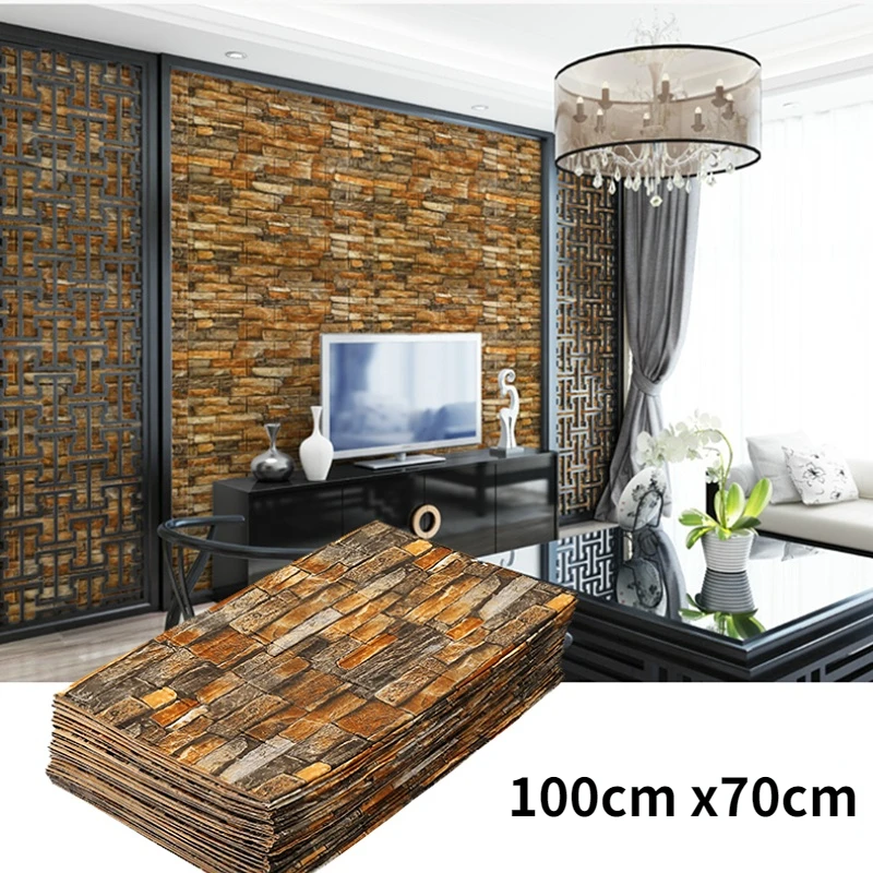 

Искусственный кирпич, фотообои для спальни, водонепроницаемые самоклеящиеся обои «сделай сам» для гостиной, фона для телевизора, украшение для дома